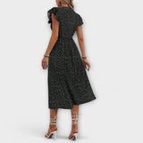 Robe midi à pois chic