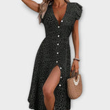Robe midi à pois chic