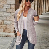 Neva™ - Cardigan en maille côtelée élégant avec manches longues
