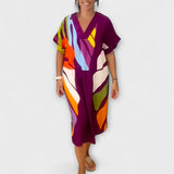 Roos - Robe décontractée avec imprimé de feuilles colorées