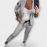 Malou - Ensemble coordonné de top, veste et pantalon