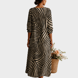 Corinne | Robe longue à motif graphique