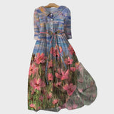 Robe avec impressionniste impression