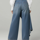 Jette | Pantalon large drapé en denim