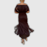Béatrice | Robe longue verte à décolleté en V