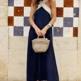 Sienna | Backless Cross-Neck Elegant Dress