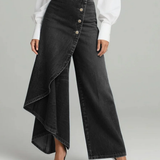 Jette | Pantalon large drapé en denim