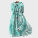 Robe turquoise avec motif de tortue