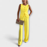 Wilhelmina - Ensemble élégant sans manches avec top et pantalon
