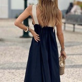 Sienna | Backless Cross-Neck Elegant Dress