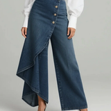 Jette | Pantalon large drapé en denim