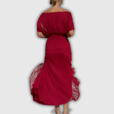 Béatrice | Robe longue verte à décolleté en V
