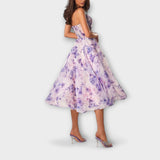 Robe Midi en Chiffon Élégante