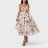 Robe Midi en Chiffon Élégante