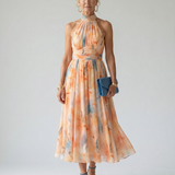 Elin | Robe midi à bretelles douces