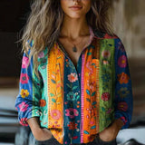 Lily™ - Chemise Vintage Imprimée