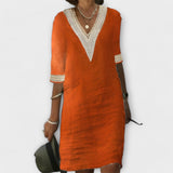 Robe pour femmes en coton et lin