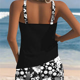 Suzan - Haut de Maillot de Bain avec Ensemble Boxer Imprimé