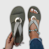 Luna | Sandales en cuir avec anneau décoratif