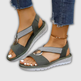 Luna | Sandales en cuir avec anneau décoratif