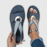 Luna | Sandales en cuir avec anneau décoratif