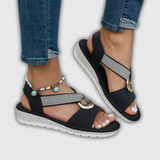 Luna | Sandales en cuir avec anneau décoratif