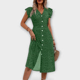 Robe midi à pois chic