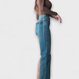 Astra - Shorts en denim asymétriques tendance avec une bretelle