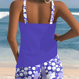 Suzan - Haut de Maillot de Bain avec Ensemble Boxer Imprimé