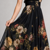 Sior | Robe midi à col halter florale