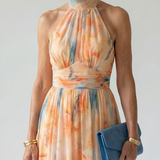 Elin | Robe midi à bretelles douces