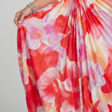 Taya | Robe midi avec haut plissé sur un côté