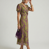Virel | Robe midi à fleurs décontractée