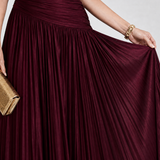 Lemar | Robe midi plissée sans manches avec décolleté en V