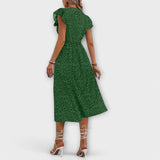 Robe midi à pois chic