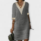 Robe pour femmes en coton et lin