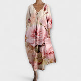 Corinne | Robe longue à imprimé artistique