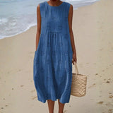 Robe d’Été Confortable Sans Manches