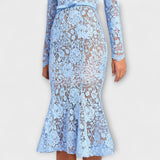 Freya - Robe midi élégante en dentelle florale