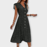 Robe midi à pois chic