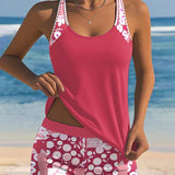 Suzan - Haut de Maillot de Bain avec Ensemble Boxer Imprimé