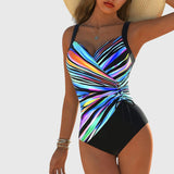Maillot de Bain à Haute Élasticié avec Détail Croisé