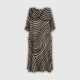 Corinne | Robe longue à motif de vagues
