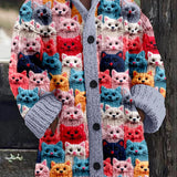 Isabella - Gilet pour chats tricoté coloré
