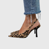 Corinne | Escarpins slingback léopard