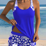 Suzan - Haut de Maillot de Bain avec Ensemble Boxer Imprimé