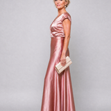 Samouse | Robe maxi avec haut croisé et manches courtes