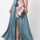 Olympas | Robe Maxi à Bustier et Motif Floral