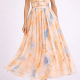 Véronique | Robe maxi à dos nu imprimée