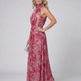 Avien | Robe Midi à Encolure Halter Douce
